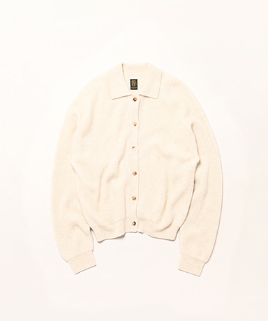 Women Cashmere Fox Polo Cardigan