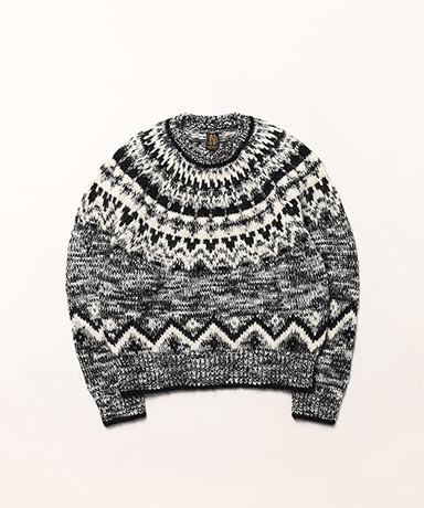 Women Mohair Nordic Crew Neck