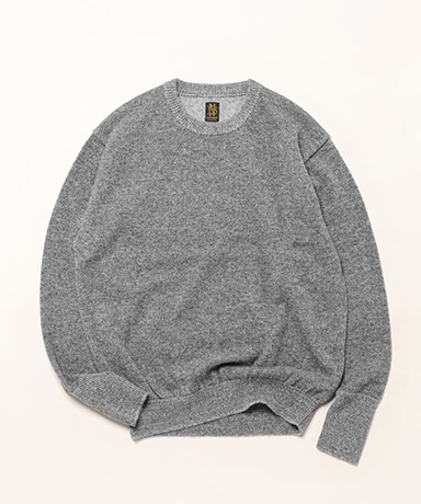 Men Baby Alpaca Kurumi Tenjiku Crew Neck