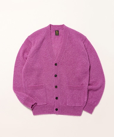 Men Pure Mohair V Cardigan