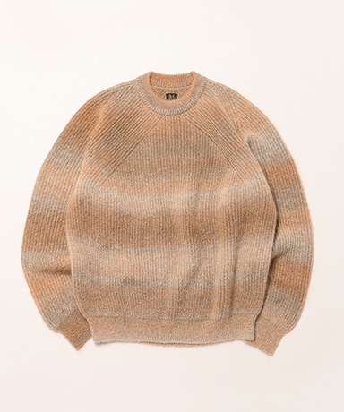 Men Mohair Kasuri Dye Signature Crew Neck
