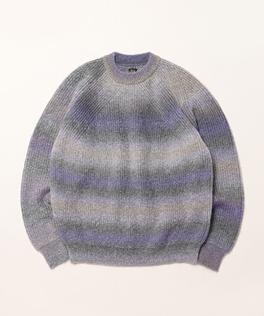 Men Mohair Kasuri Dye Signature Crew Neck