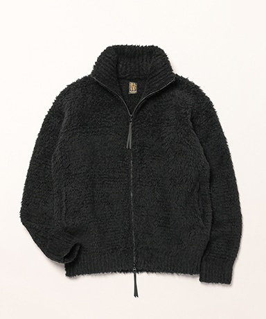 Men Shetland Boa Zip Up Blouson