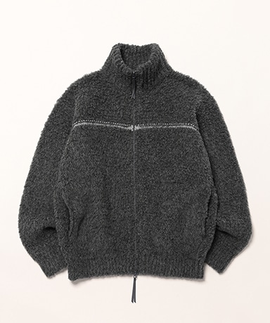 Men Shetland Boa Zip Up Blouson