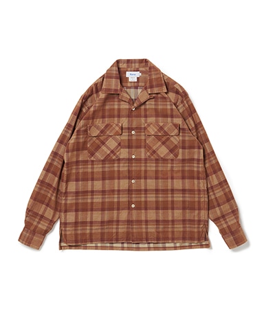 Open Collar SH L/S (21W Plaid Cords)