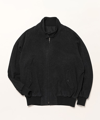 Silk Cashmere Tweed Harrington Jacket