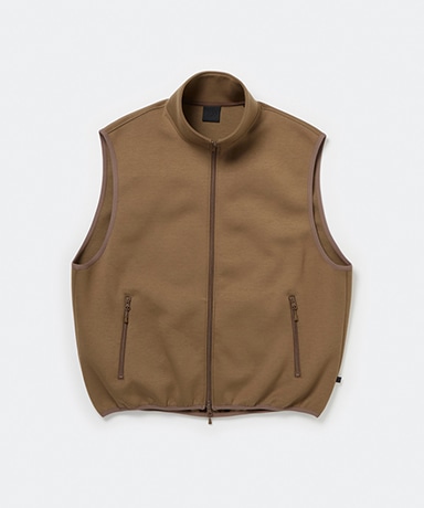 Tech Scuba Knit Stand Collar Vest
