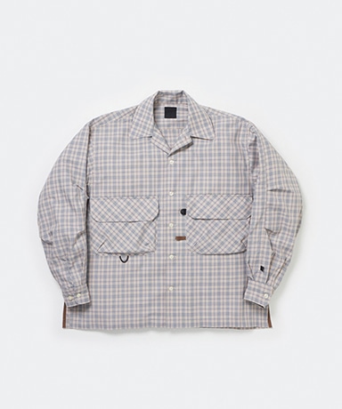 Tech Sports Open Collar Shirt L/S Nova Check