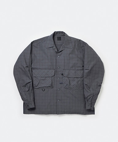 Tech Sports Open Collar Shirt L/S Nova Check