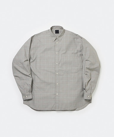 Tech Regular Collar Shirt L/S Glen Check(L(MEN) Beige