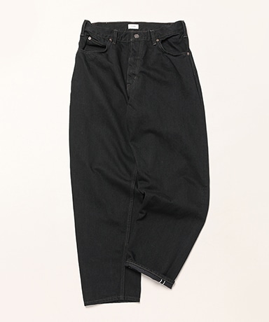 メンズウェア Black Watch Wide Pants Wide Tapered 5 Pocket Pants(28(MEN) Black (One Wash