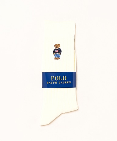 Polo Bear Crew Rib Socks