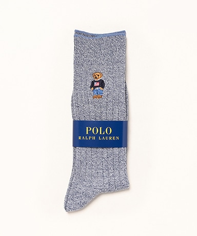 Polo Bear Crew Rib Socks