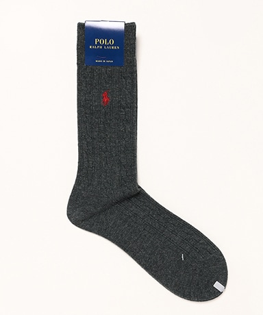Cashmere Blend Cable Crew Socks