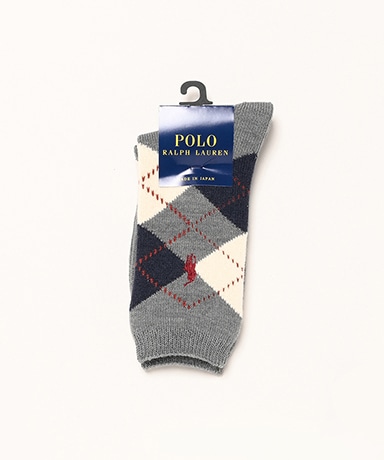 Wool Blend Classic Argyle Crew Socks