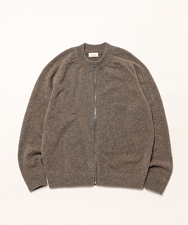 CKKT-039 Zip Crew Neck Cardigan - Wool
