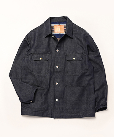 Cashmere Denim Railroad Chore Jacket