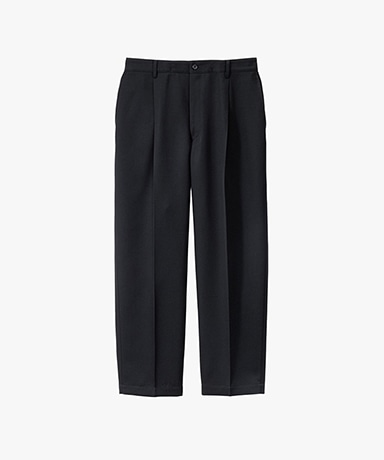 Scale Off Wool Wide Tapered Slacks