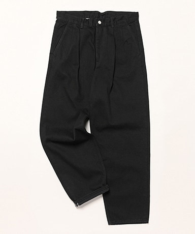 twotwo ONE tuck tapered stretch ブラック　s twotwo ONE tuck tapered stretch ブラック s One Tuck Tapered