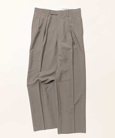 ウール　スラックス　ネップ　ごま塩　L グレー　ストレート　slacks ウールスラックスネップごま塩L グレーストレートslacks