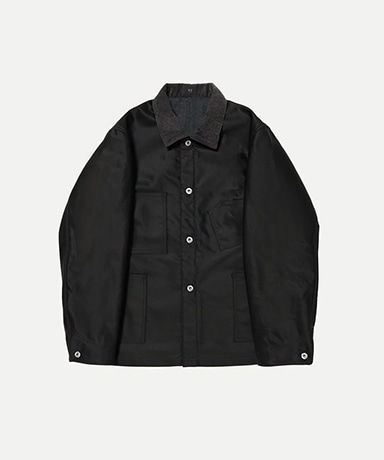 22AW拳骨創造 BLUES JACKETウール リネンミリタリージャケット 黒 22AW拳骨創造 BLUES JACKETウール リネンミリタリージャケット 黒
