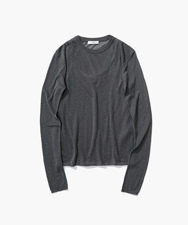 SILK BLENDED CIRCULAR RIB | CREW&TANK LAYERED(02(WOMEN