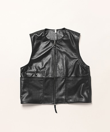 Work Vest - Cow(1(MEN) Black/ブラック): CCU