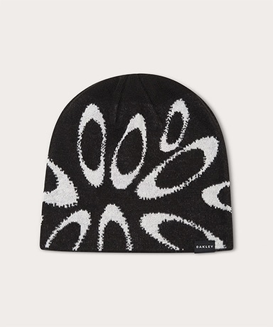 希少カラー Oakley ビーニー ブラック Ellipse Graphic Beanie(F Black×White/ブラック×ホワイト): Oakley