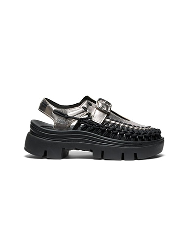 All Gender Uneek PLT Mary Jane(23cm Silver×Black/シルバー All Gender Uneek PLT Mary Jane(23cm Silver×Black/シルバー
