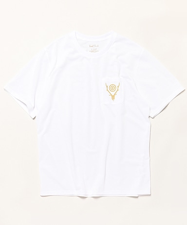 S/S Round Pocket Tee - Circle Horn