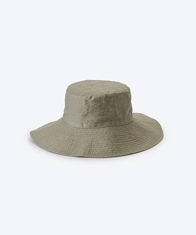 W-251357 Linen Rayon Wide Brim Bucket Hat