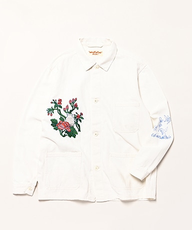 C/L Twill Coverall - Aged Dyed+Painted(L(MEN) Ivory