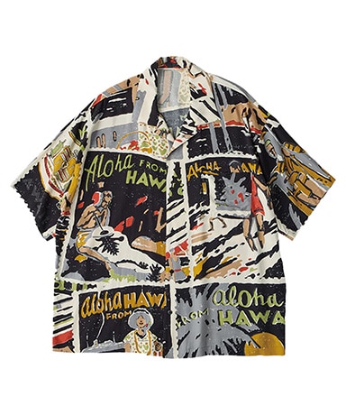 PILE ALOHA SHIRT ネイビー