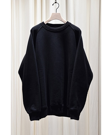 コットン裏毛 クルーネック(2(MEN) Black/ブラック): COMOLI コットン裏毛 クルーネック(2(MEN) Black/ブラック): COMOLI