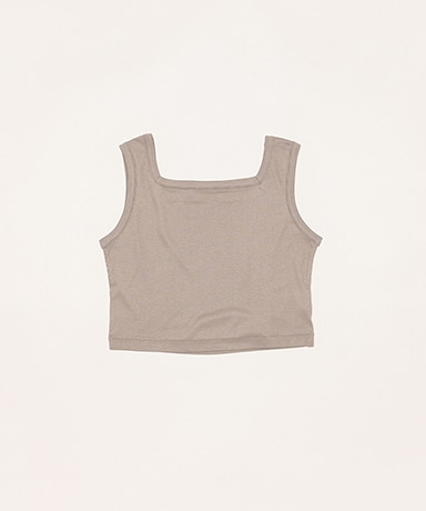 Lyocell-Cotton Rib Square Tanktop
