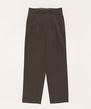 Light Wool Max Gabardine Two-Tuck Slacks(3(MEN) Dark Brown Light Wool Max Gabardine Two-Tuck Slacks(3(MEN) Dark Brown
