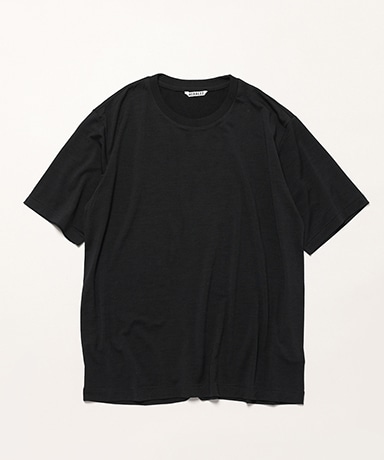 Super Soft Wool Jersey Tee(3(MEN) Black/ブラック): AURALEE