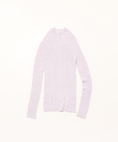 Women See-Through Ribnature L/S