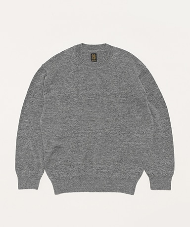BATONER/バトナー】Men Washed High Count Linen Crew Neck BATONER/バトナー】Men Washed High Count Linen Crew Neck