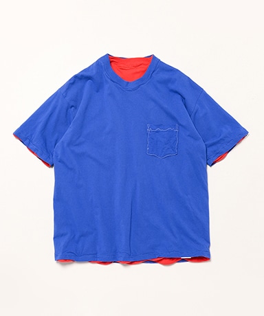 Oceanman シャツ Reversible T-Shirt (Viking)(36(MEN) Blue×Red/ブルー×レッド