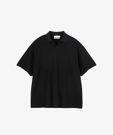 Cotton Pique Jersey S/S Skipper Polo(1(MEN) Black/ブラック