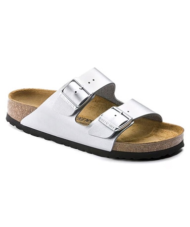 値下げ！BIRKENSTOCK シルバー ソーンダース37(24cm) Arizona - Birko-Flor (Regular Fit)(40 Silver/シルバー