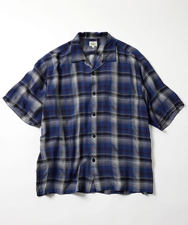 Rayon Check Open Shirt