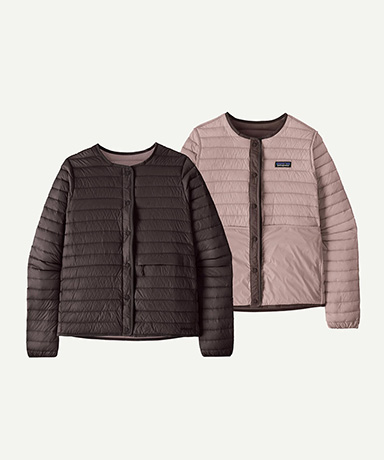 Women's Lightweight Reversible Down Sweater Cardigan