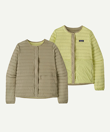 Women's Lightweight Reversible Down Sweater Cardigan