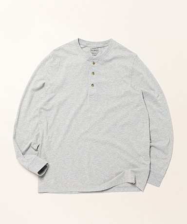 Men's Carefree Unshrinkable Tee Long-Sleeve Henley