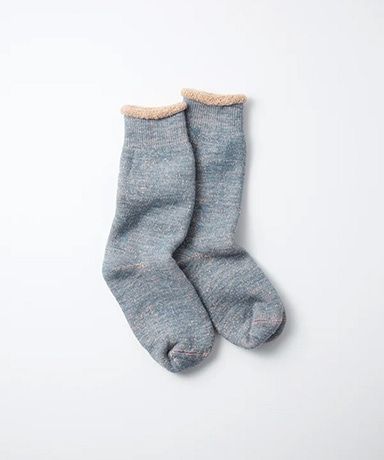 Double Faced Crew Socks - Merino Wool & Brown Organic Cotton