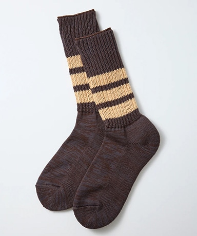 Coarse Ribbed Crew Socks ”College Colors”