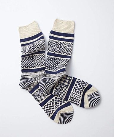 Multi Jacquard Crew Socks