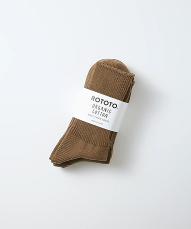 Organic Daily 3Pack Ribbed Crew Sock